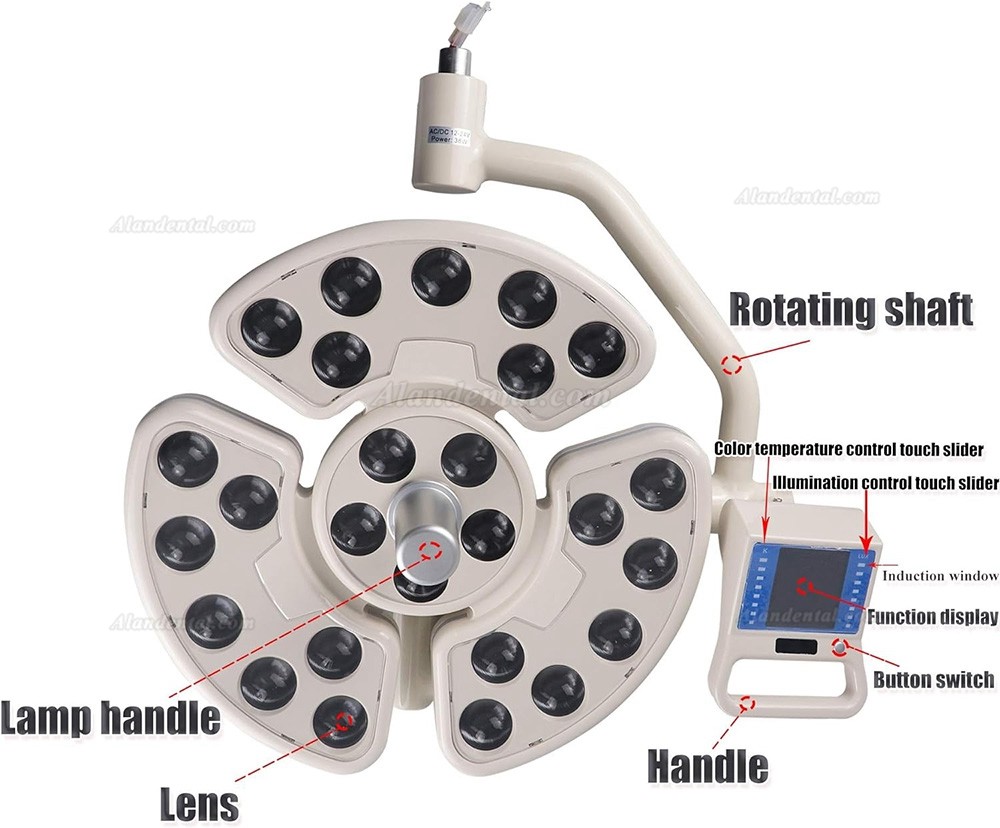 Saab KY-P138 Ceiling Mounted Dental Shadowless Surgical Lamp Operation Light 26 LEDs